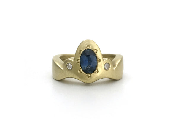 Picot Ring with Montana Sapphire