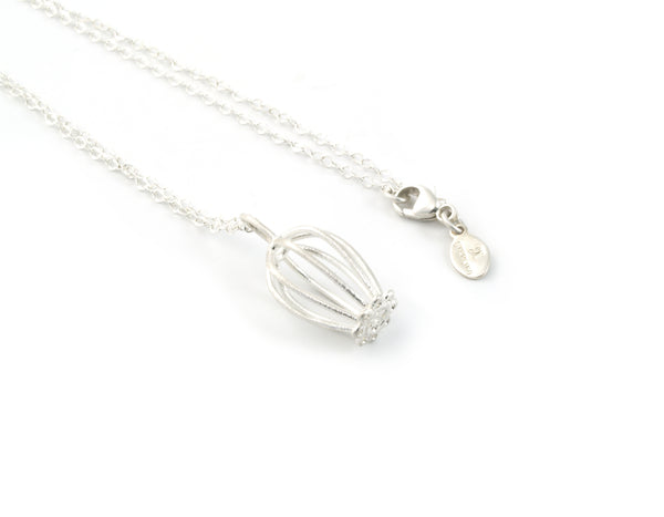 Doily Drop Pendant in Argentium Sterling Silver
