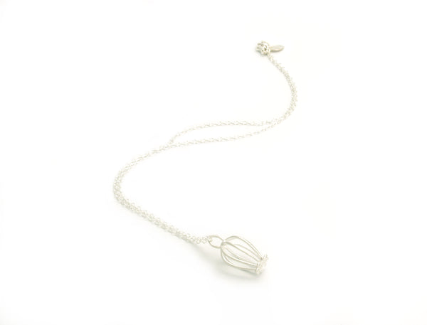 Doily Drop Pendant in Argentium Sterling Silver