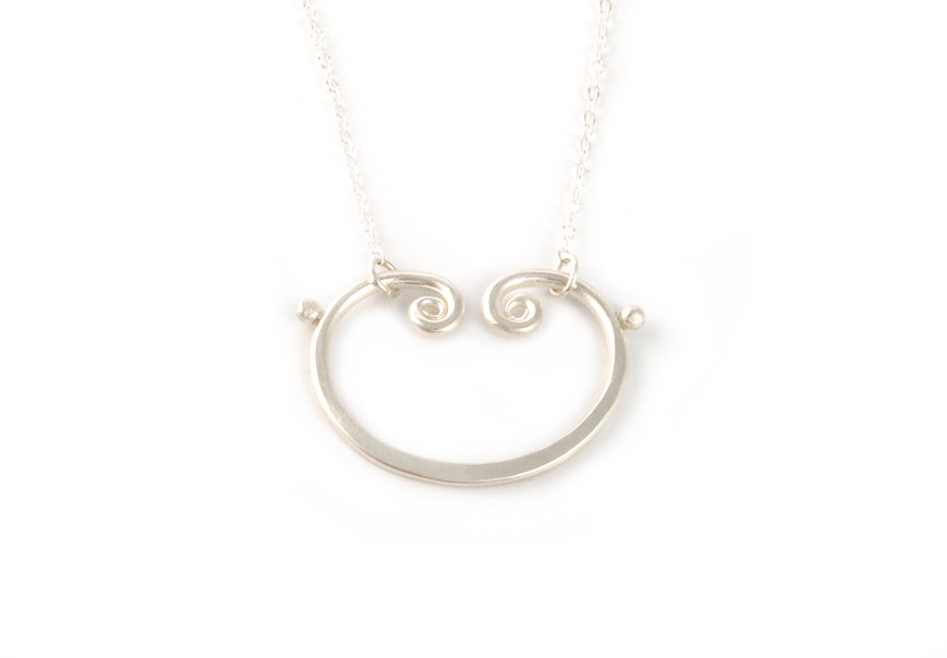 Forged Double Scroll Necklace