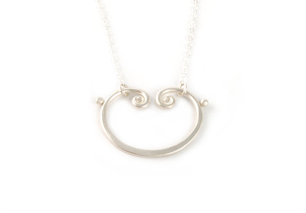 Forged Double Scroll Necklace