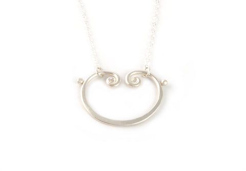 Forged Double Scroll Necklace