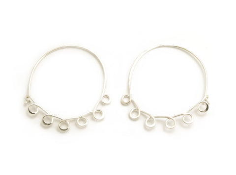 Large Loopy Silver Hoops