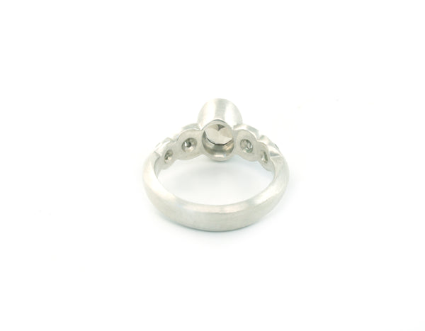 Scallop Ring in Argentium Sterling Silver with Csarite