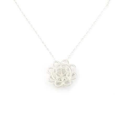 Doily Pendant in Argentium Sterling Silver