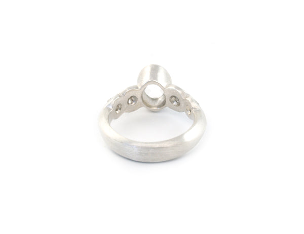 Scallop Ring in Argentium Sterling Silver with Arkansas Quartz